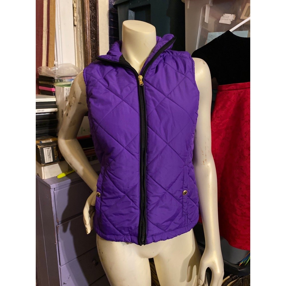 Lauren Ralph Lauren Quilted Puffer Vest Purple Small